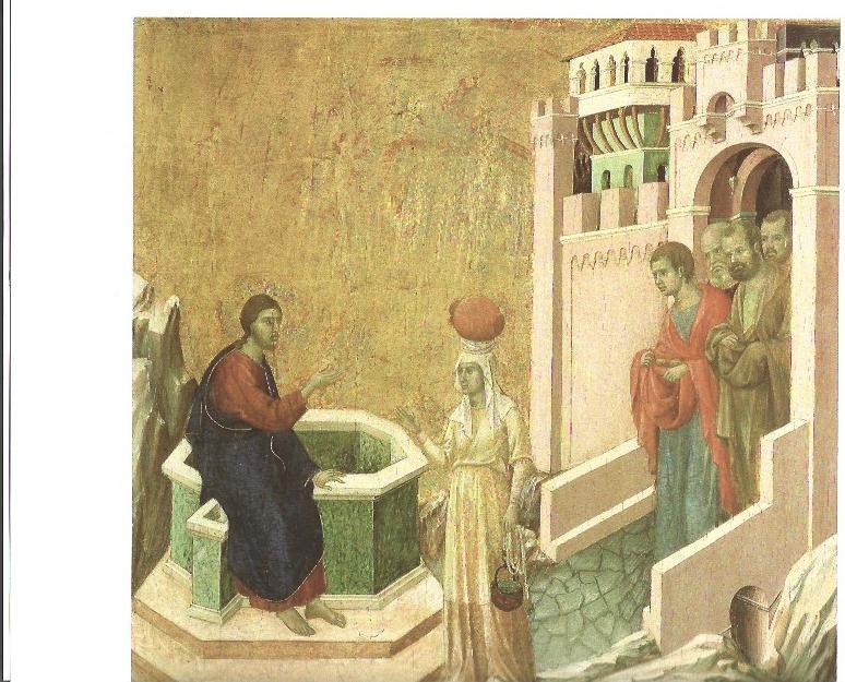 LAMINA 33378: Cristo y la Samaritana, por Buonsinsegna