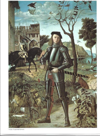 LAMINA 33383: Joven caballero, por Vittore Carpacio