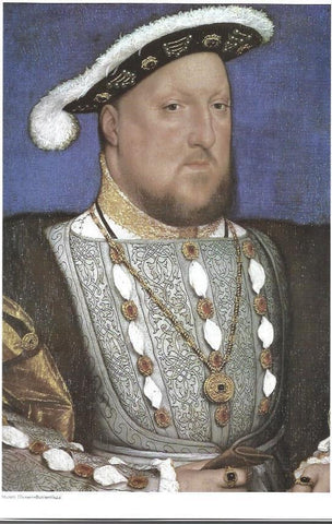 LAMINA 33384: Enrique VIII  de Inglaterra, por Holbein el Joven