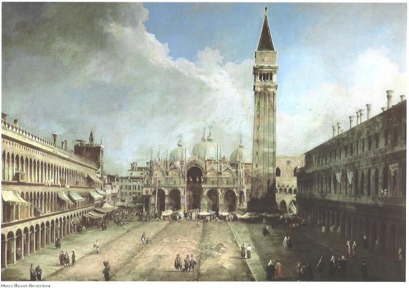 LAMINA 33386: Plaza San Marcos de Venecia, por Canaletto