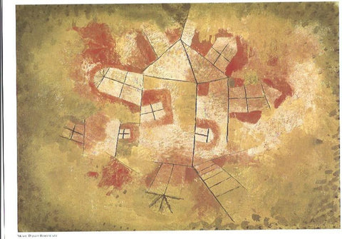 LAMINA 33396: Oleo y gouache sobre estopilla adherida a papel, por Klee