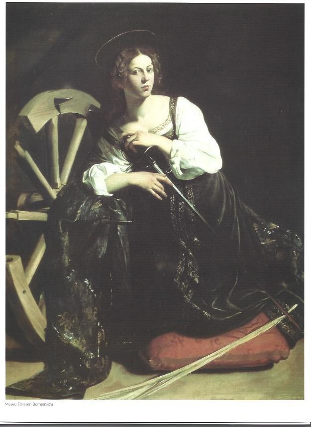 LAMINA 33385: Santa Catalina de Alejandria, por Caravaggio
