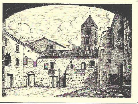 LAMINA 33346: Plaza Abadia de Vilabertran, Girona