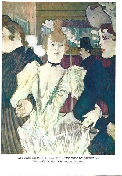 LAMINA 33207: La Goule entrando en el Moulin Rouge entre dos mujeres
