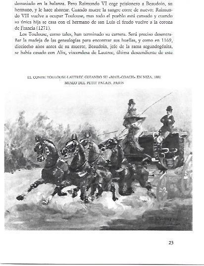 LAMINA 33178: El conde Toulouse-Lautrec guiando su Mail coach en Niza