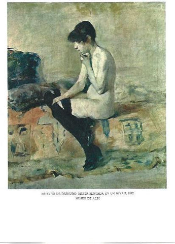 LAMINA 33185: Mujer sentada en un divan