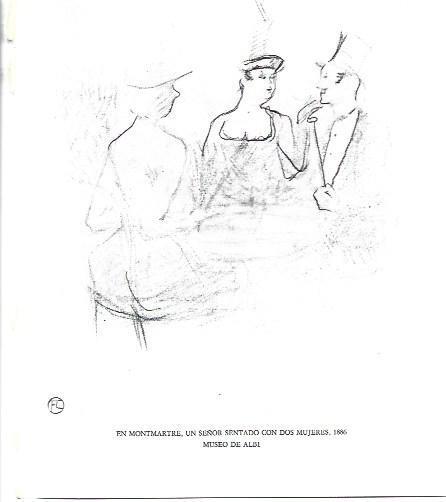 LAMINA 33187: En Montmatre, señor sentado con dos mujeres