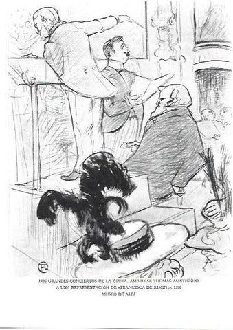 LAMINA 33279: Ambroise Thomas asistiendo a la opera Francesca de Rimini