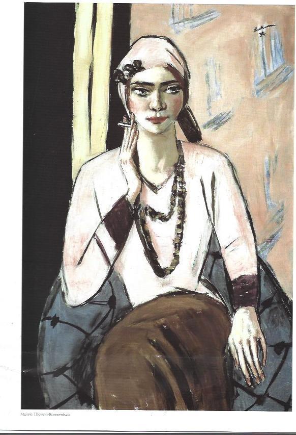 LAMINA 33398: Quappi de rosa, por Max Beckmann