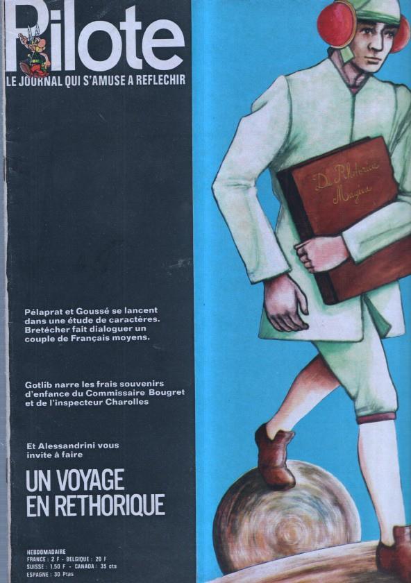 revista: Pilote numero 610: un voyage en rethorique  , trasera caricatura de Bernard Blior