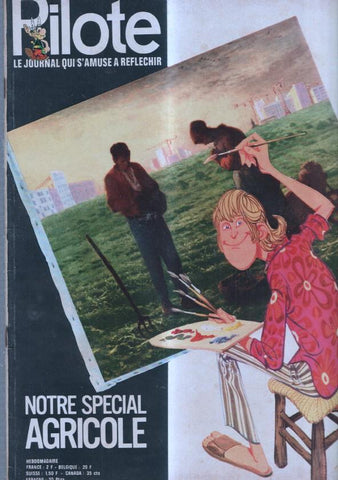 revista: Pilote numero 607: Notre special Agricole, trasera caricatura de Roger Pierre