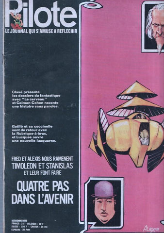 revista: Pilote numero 606: Quatre pas dans l'avenir, trasera caricatura de Steve Mac Queen