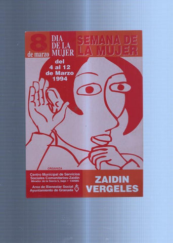 Folleto publicitario 1994: Dia de la mujer (ayuntamiento de granada)