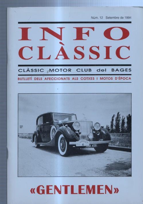 Info Classic numero 12: LLotja de Sils-Trobada cotxes epoca a Gava