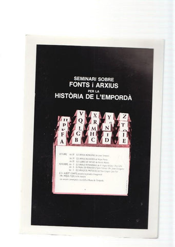 Seminari sobre fonts i arxius per la Historia de l Emporda