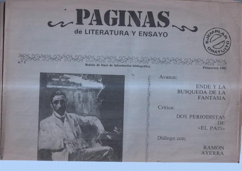 Itaca: paginas de literatura y ensayo, primavera 1982