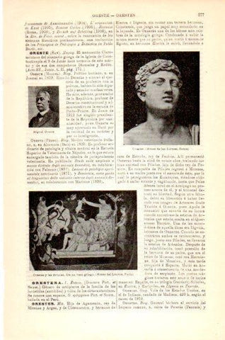 LAMINA V23984: Busto de Orestes, Museo de las Termas