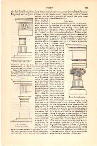 LAMINA V23965: Griego jonico y griego dorico