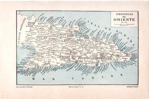 LAMINA V24021: Mapa de la provincia de Oriente