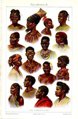 LAMINA V24006: Tipos africanos II
