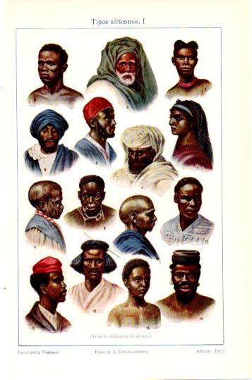 LAMINA V24005: Tipos africanos I