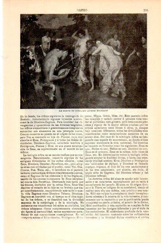 LAMINA V23992: La muerte de Orfeo por Alvarez Sotomayor