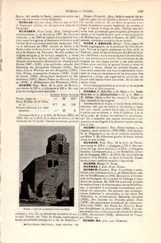 LAMINA V23919: Iglesia y torre de Nueno, Huesca