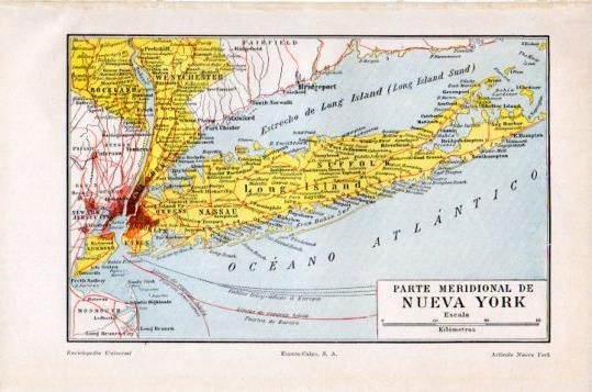 LAMINA V23927: Mapa parte meridional de Nueva York