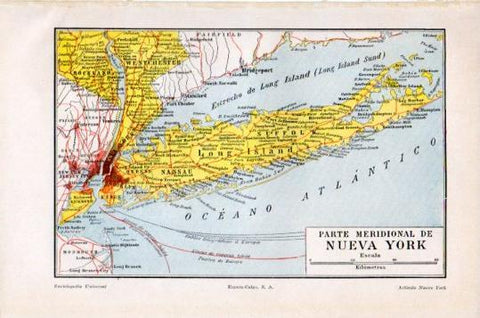 LAMINA V23927: Mapa parte meridional de Nueva York