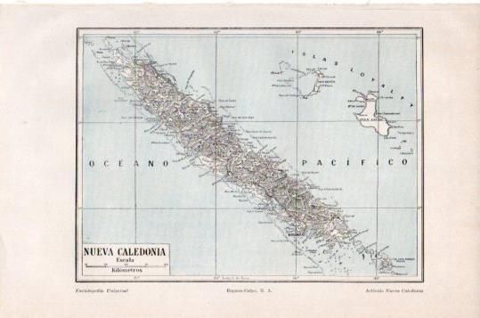 LAMINA V23920: Mapa de Nueva Caledonia
