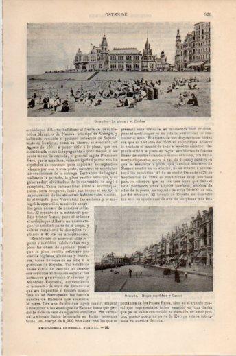 LAMINA V24122: Playa y casino de Ostende, Belgica
