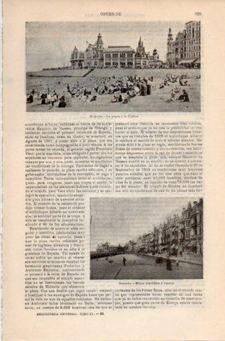 LAMINA V24122: Playa y casino de Ostende, Belgica