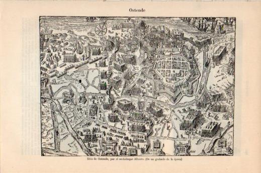 LAMINA V24121: Mapa del Sitio de Ostende, Belgica