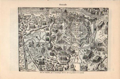 LAMINA V24121: Mapa del Sitio de Ostende, Belgica