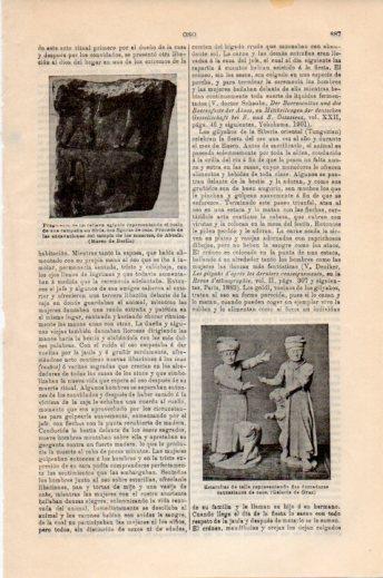 LAMINA V24111: Dos domadores caucasiano de osos estatuillas