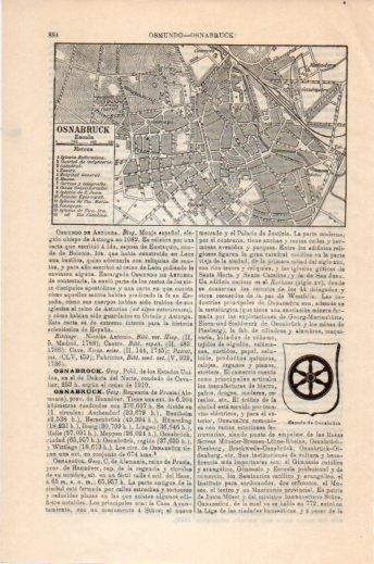 LAMINA V24109: Plano y escudo de Osnabruk