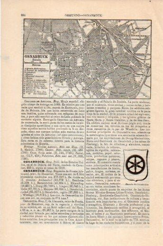 LAMINA V24109: Plano y escudo de Osnabruk