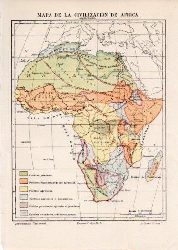 LAMINA V24160: Mapa de la civilizacion de Africa