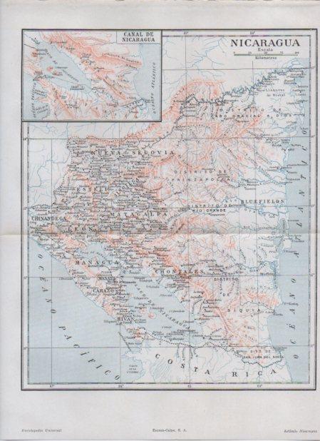 LAMINA V24158: Mapa de Nicaragua