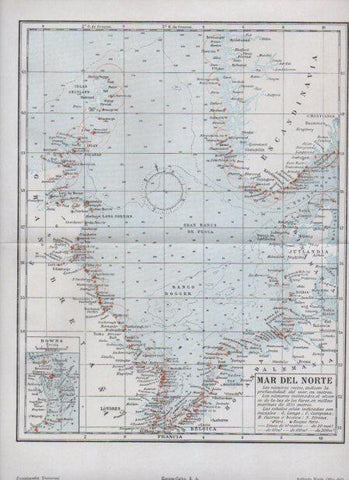 LAMINA V24152: Mapa del Mar del Norte