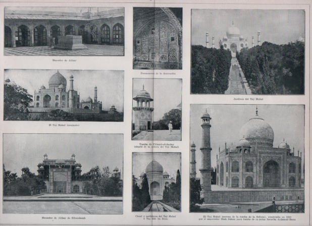 LAMINA V24146: Vistas de Agra y Taj Mahal