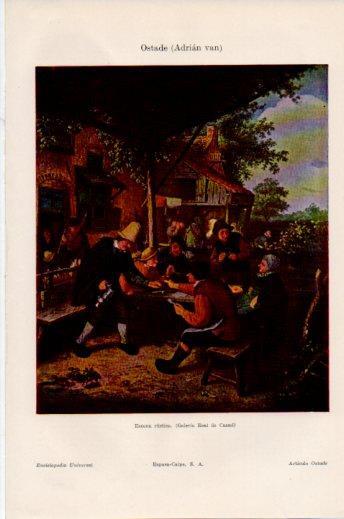 LAMINA V24136: Escena rustica por Adrian van Ostade