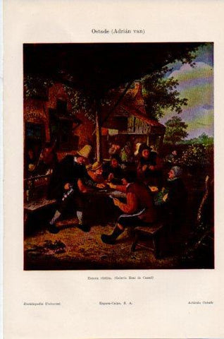 LAMINA V24136: Escena rustica por Adrian van Ostade