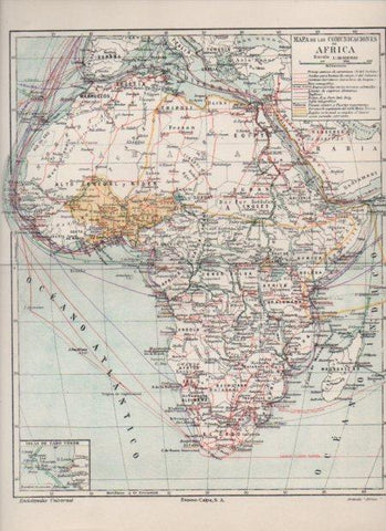 LAMINA V24143: Mapa de las comunicaciones de Africa