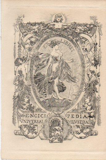 LAMINA V24137: Frontispicio Enciclopedia Universal Ilustrada Espasa