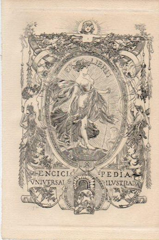 LAMINA V24137: Frontispicio Enciclopedia Universal Ilustrada Espasa