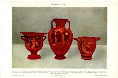 LAMINA V24041: Vasos griegos de Italia del Museo de Barcelona