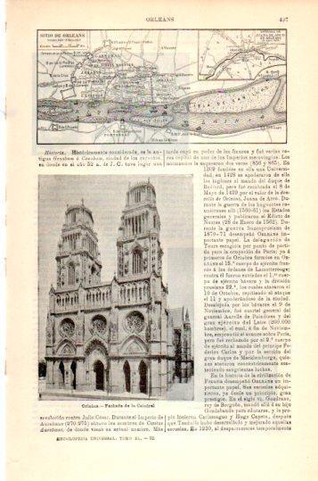 LAMINA V24030: Catedral y Plano de Sitio de Orleans
