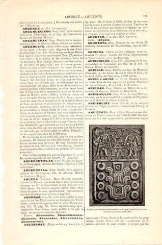 LAMINA V23690: Lapida de la terminacion del gran teucali