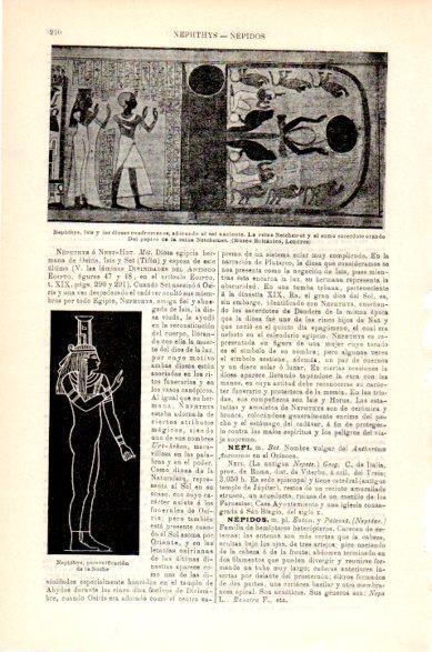 LAMINA V23737: Nephthys, Isis y los dioses cuadrumanos